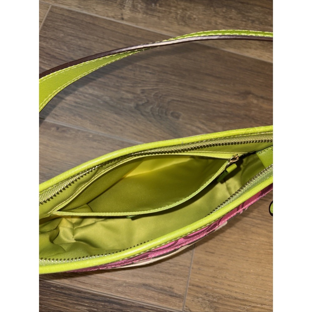 Coach Bleecker Daisy Patchwork Demi Bag F14725 Pink Green Striped Vintage Y2K - Picture 12 of 12